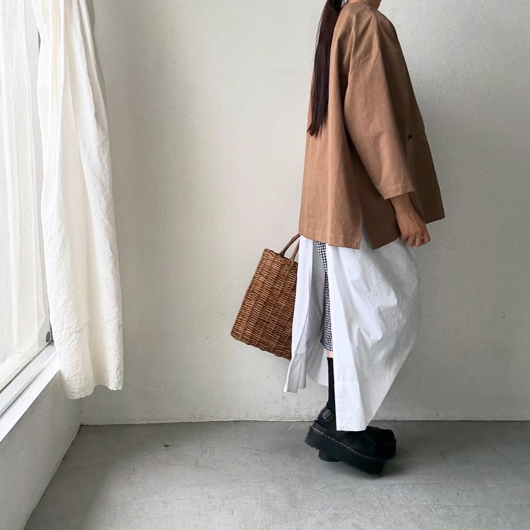 atelier d'antan Bouvetコットンプルオーバー カーキ