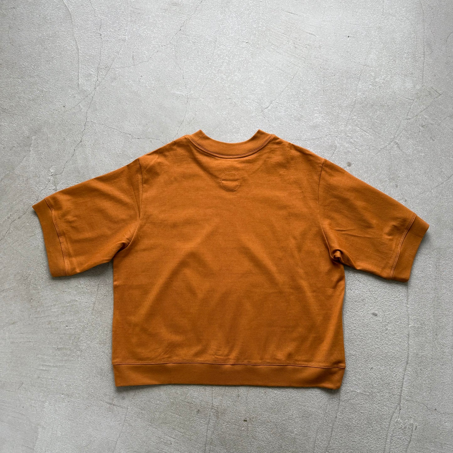 atelier d'antan Bordet コットンジャージー5分袖プルオーバー コニャック