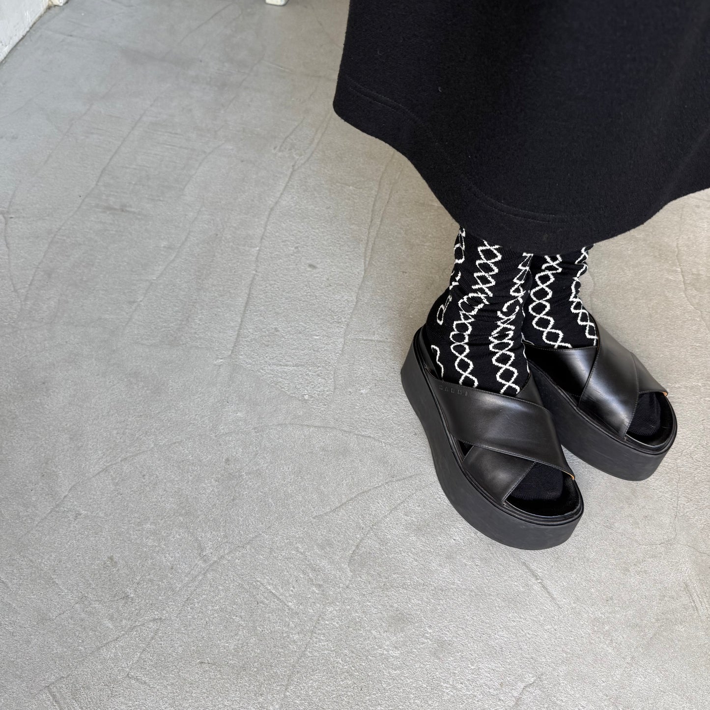 atelier naruse ウールループハイソックス