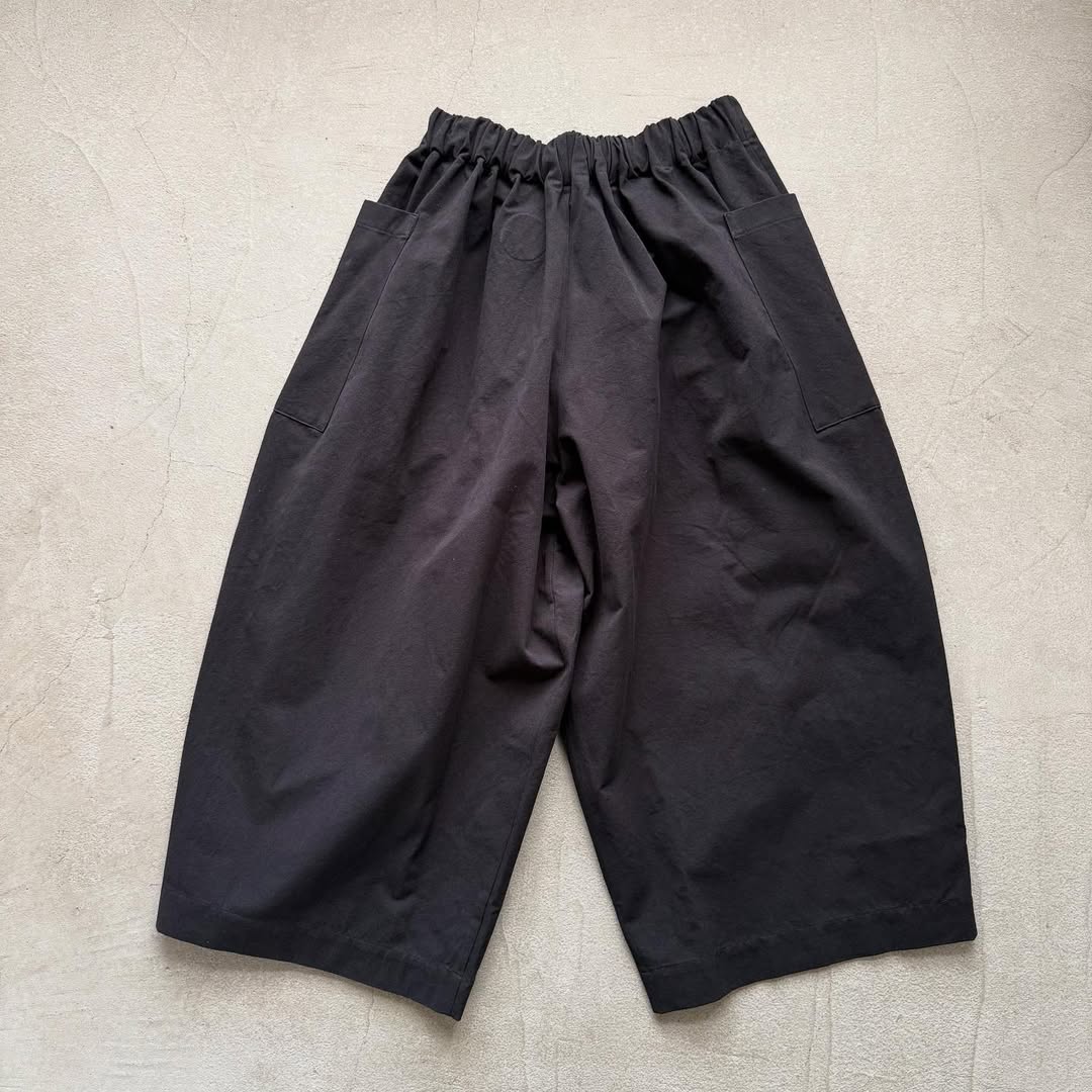atelier d'antan Perriereコットンワイドパンツ ブラック