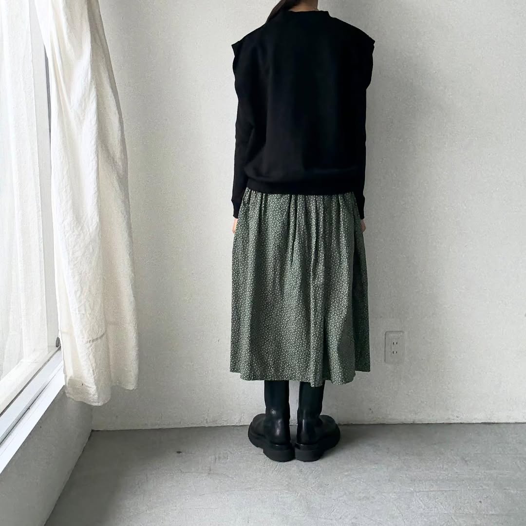 homspun コンパクト裏毛ベスト ブラック