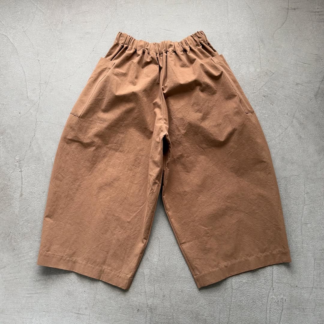 atelier d'antan Perriereコットンワイドパンツ カーキ