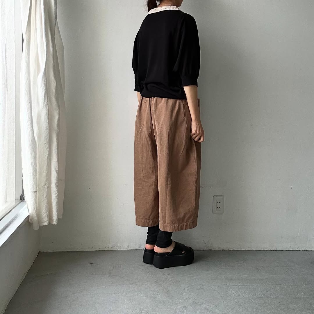 atelier naruse コットンクロシェカラーニット