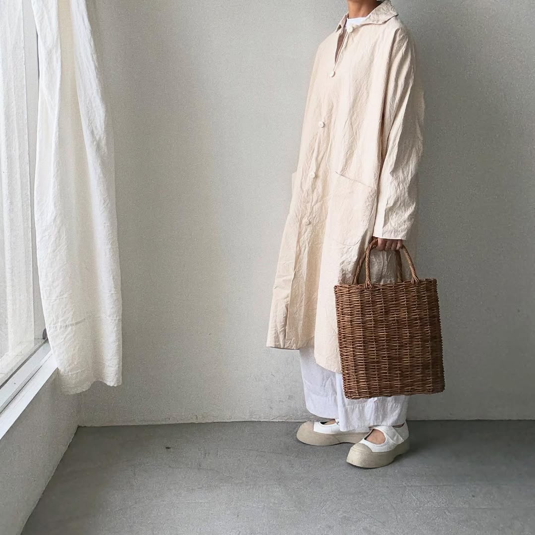 jujudhau コットンカラードコート
