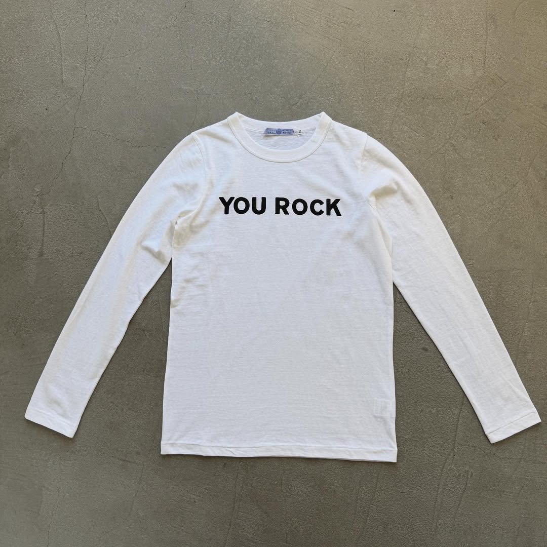 R&D.M.Co YOU ROCK 長袖Tシャツ ホワイト