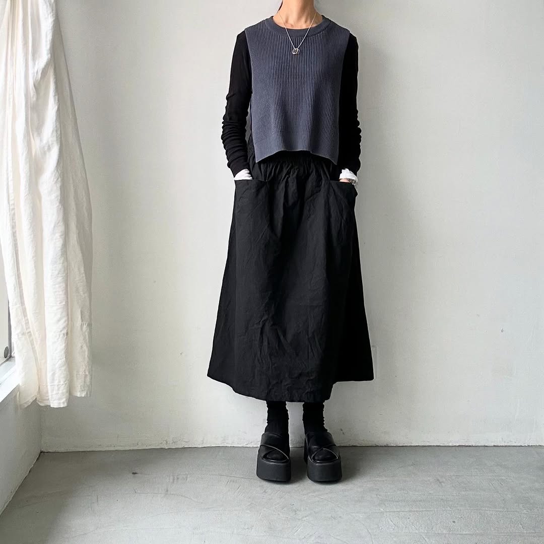 TORICI ツイストワッフルベスト アッシュグレー