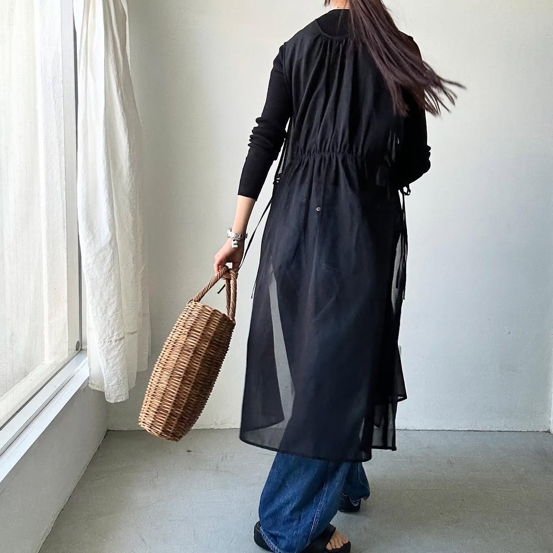 TENNE HANDCRAFTED MODERN コットンオーガンジー2wayロングドレス