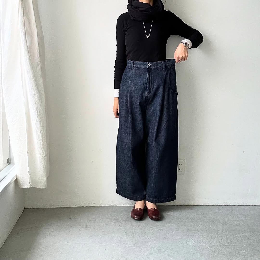 atelier naruse コットンデニムタックパンツ size 1