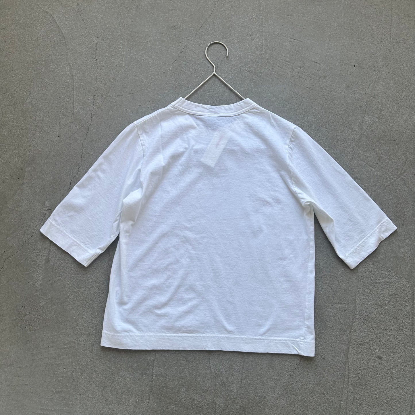 homspun 天竺6分袖Tシャツ ホワイト