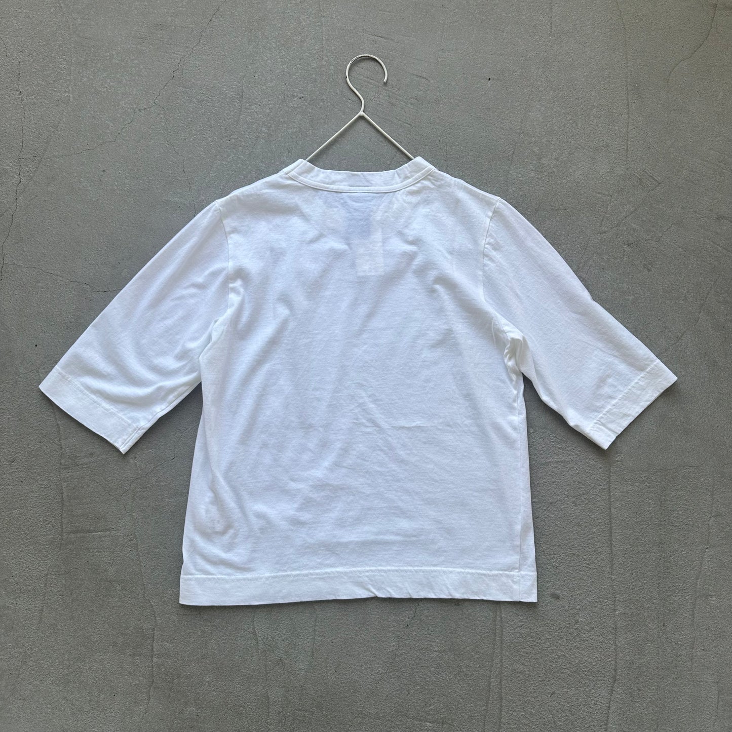 homspun 天竺6分袖Tシャツ ホワイト