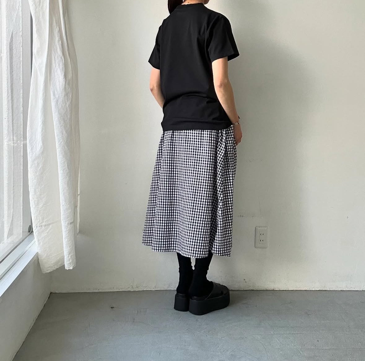 OLDMANS TAILOR OMTラバープリント半袖Tシャツ ブラック