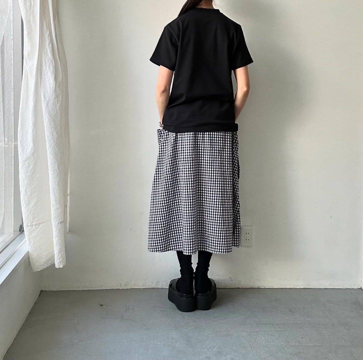 OLDMANS TAILOR OMTラバープリント半袖Tシャツ ブラック