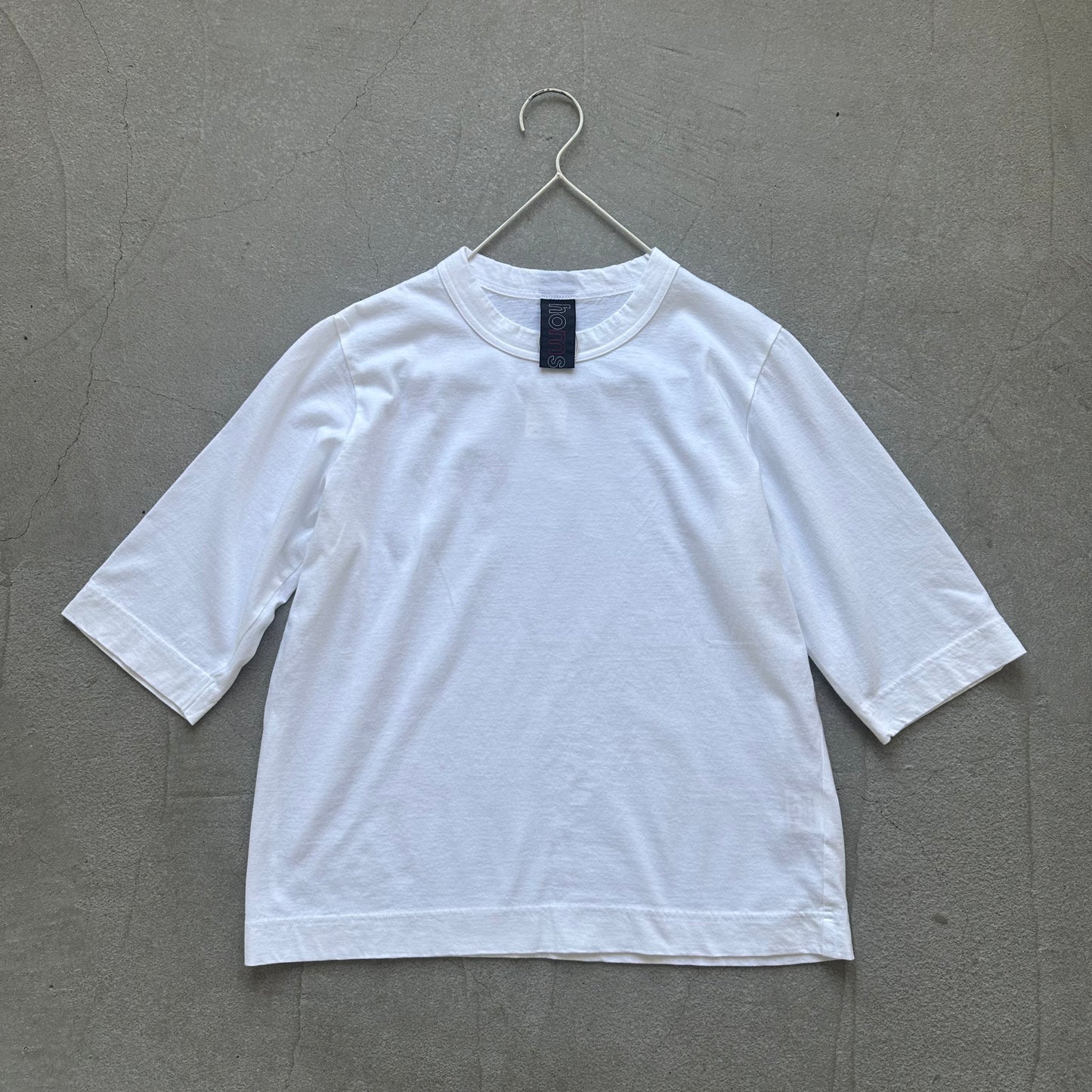 homspun 天竺6分袖Tシャツ ホワイト