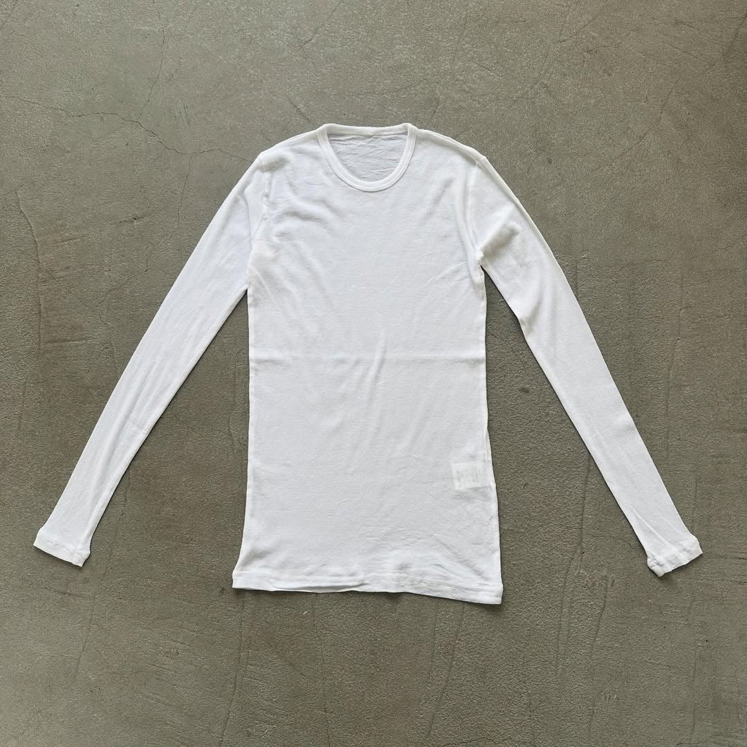 ゴーシュ 強撚フライス長袖Tシャツ ホワイト