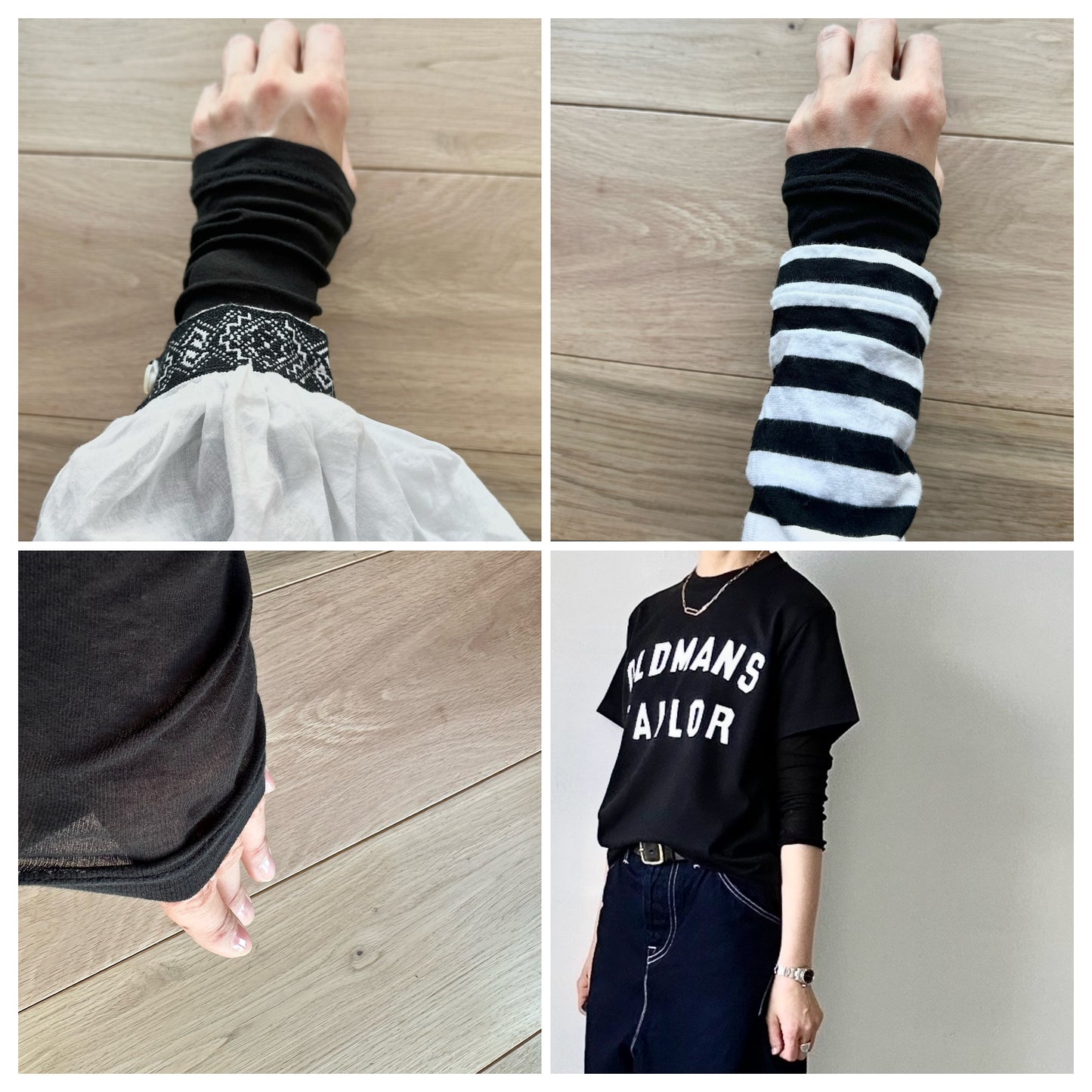 ゴーシュ 強撚フライス長袖Tシャツ ブラック