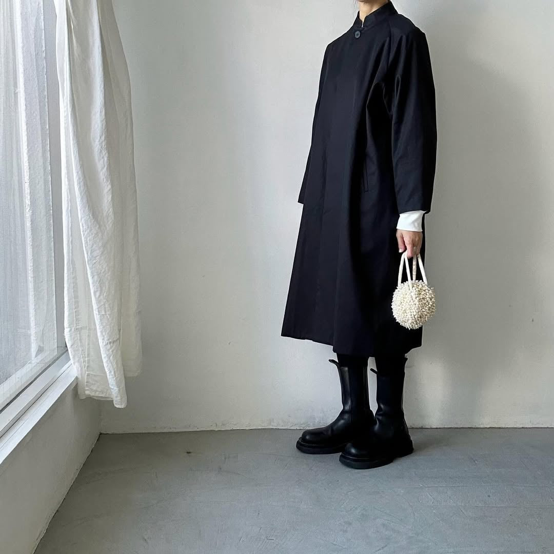 atelier naruse フォーマルコットンスタンドカラーコート size 1