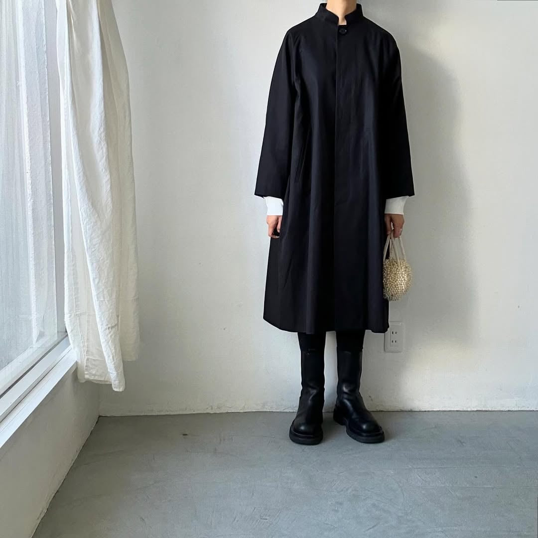 atelier naruse フォーマルコットンスタンドカラーコート size 1