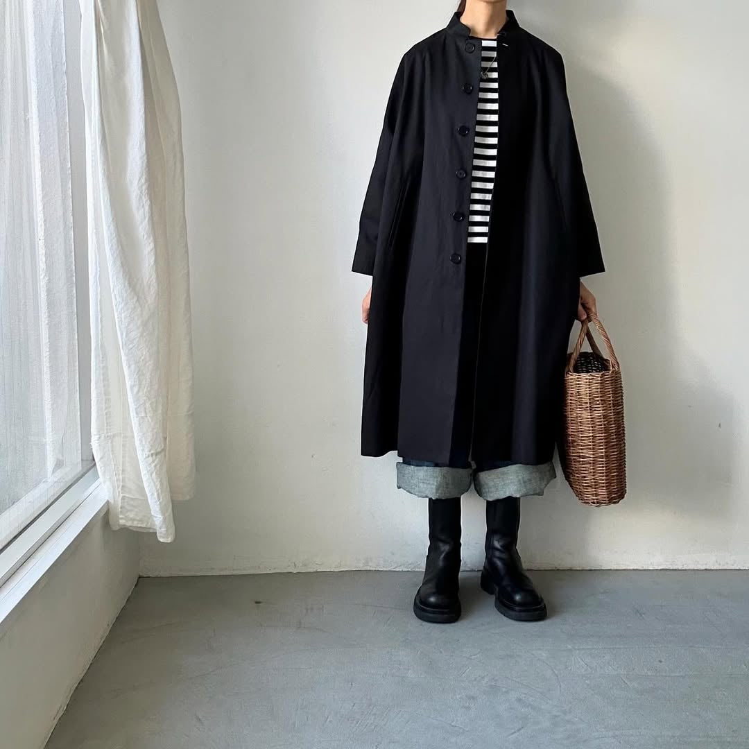 atelier naruse フォーマルコットンスタンドカラーコート size 1