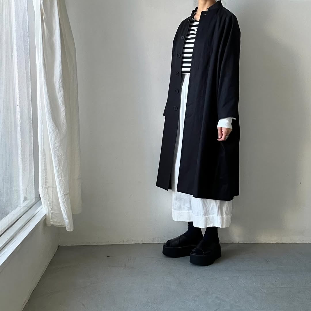 atelier naruse フォーマルコットンスタンドカラーコート size 1