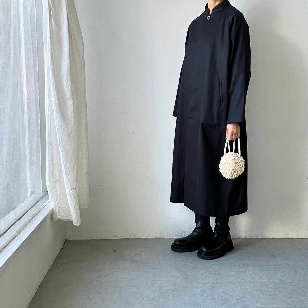 atelier naruse フォーマルコットンスタンドカラーコート size2