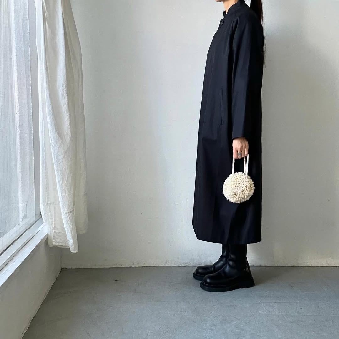 atelier naruse フォーマルコットンスタンドカラーコート size2