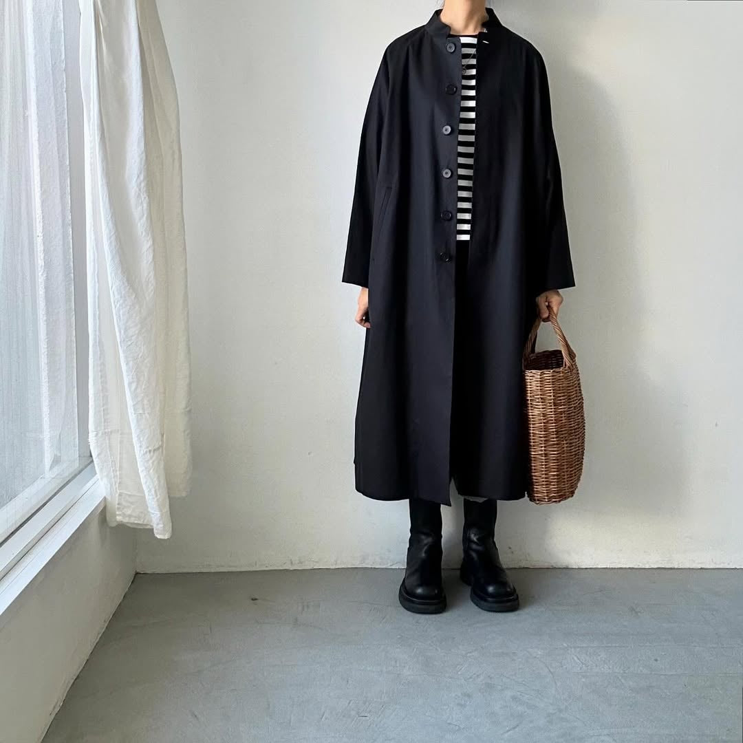 atelier naruse フォーマルコットンスタンドカラーコート size2