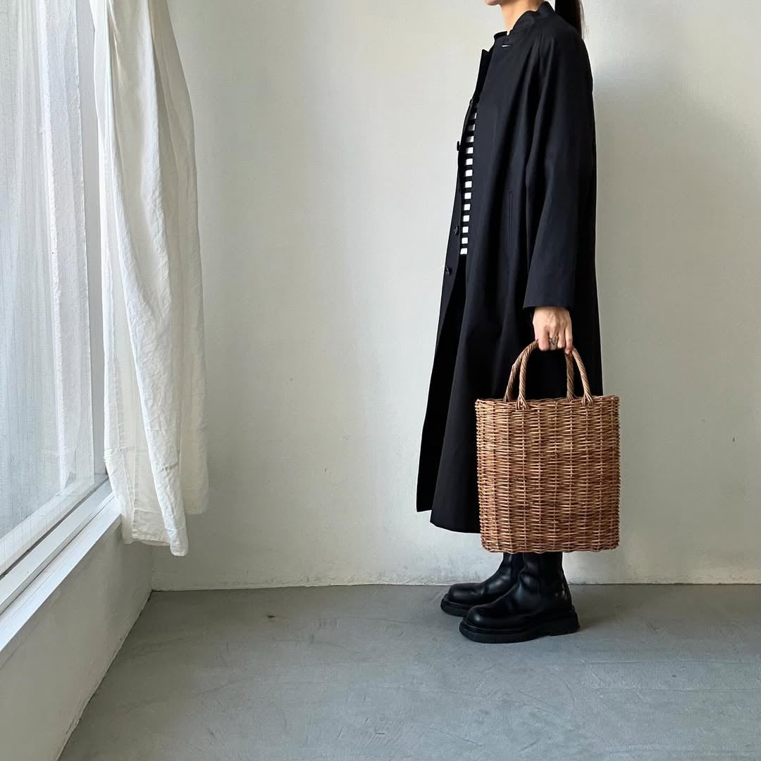 atelier naruse フォーマルコットンスタンドカラーコート size2