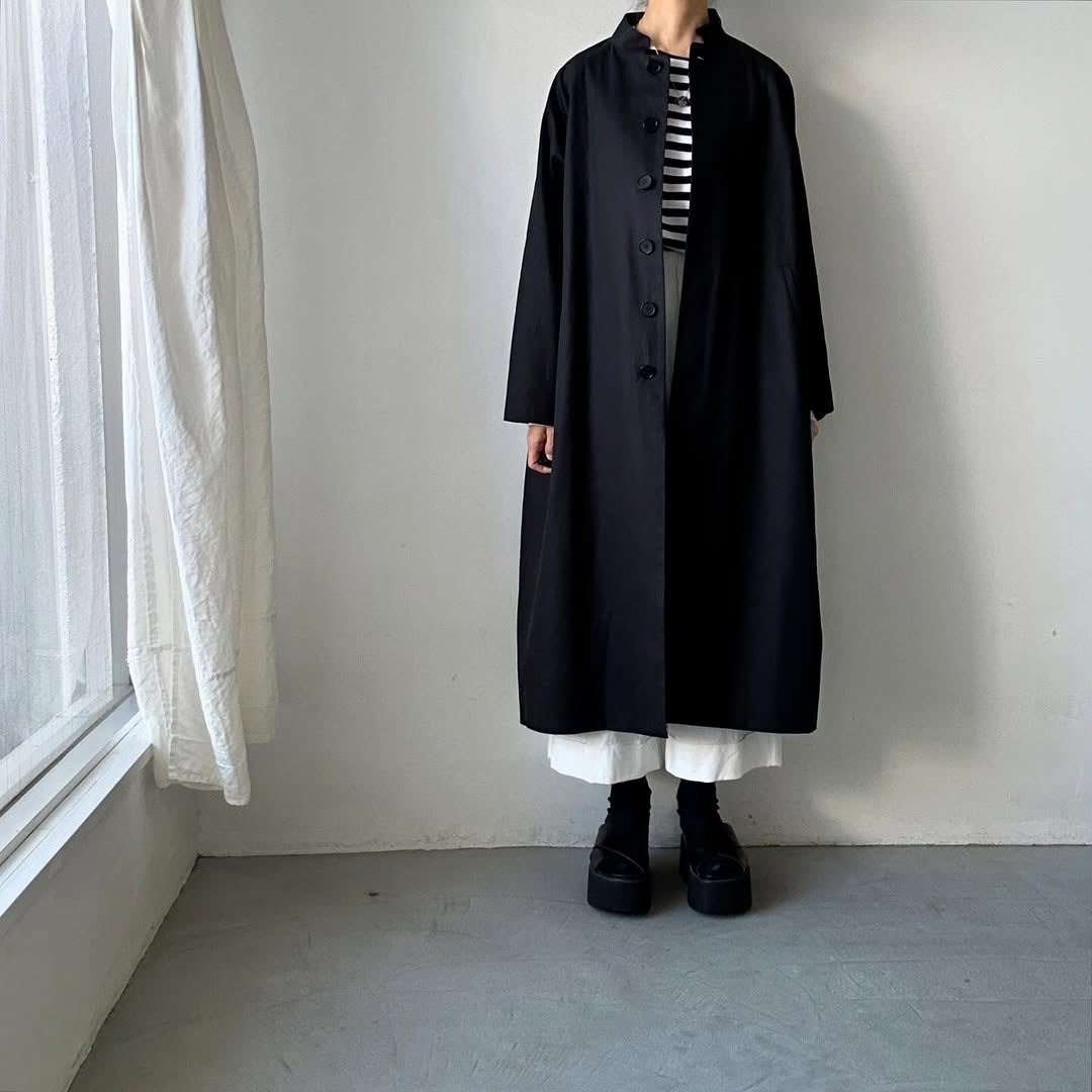 atelier naruse フォーマルコットンスタンドカラーコート size2