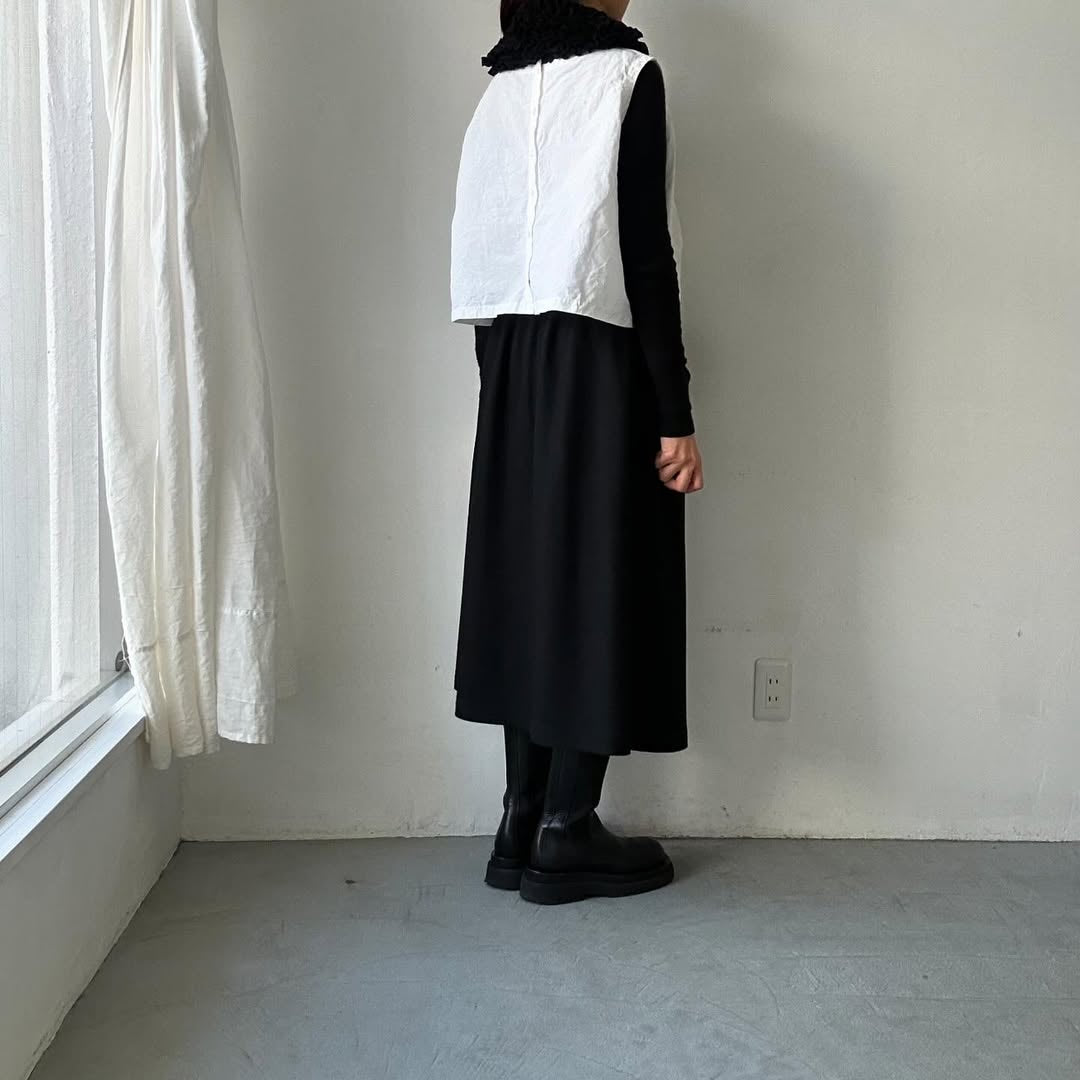 R&D.M.Co コットンウールフリルカラー