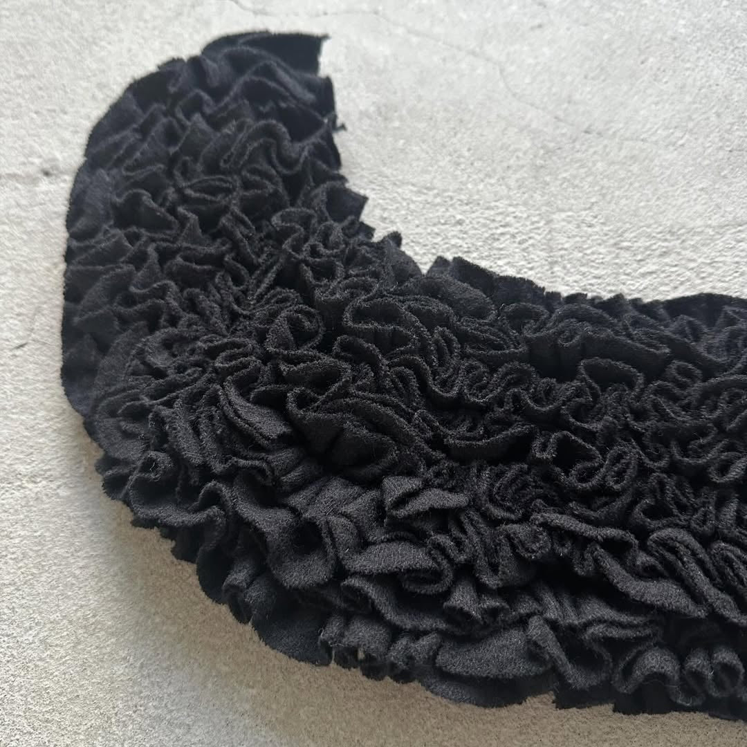 R&D.M.Co コットンウールフリルカラー