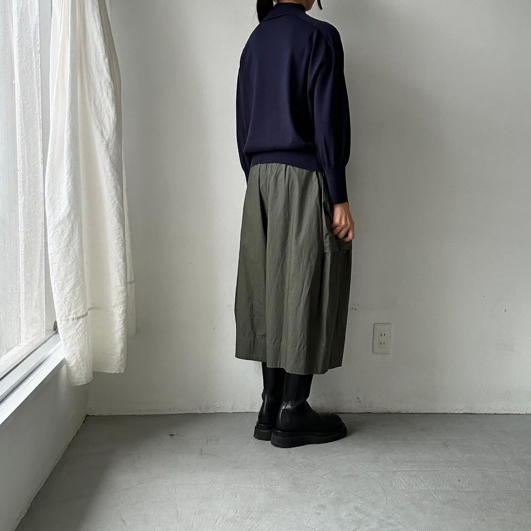 as it is.モックネックコットン長袖ニット