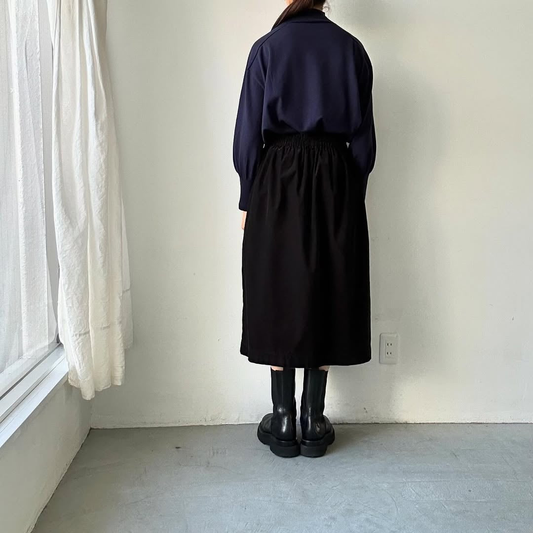 as it is.モックネックコットン長袖ニット