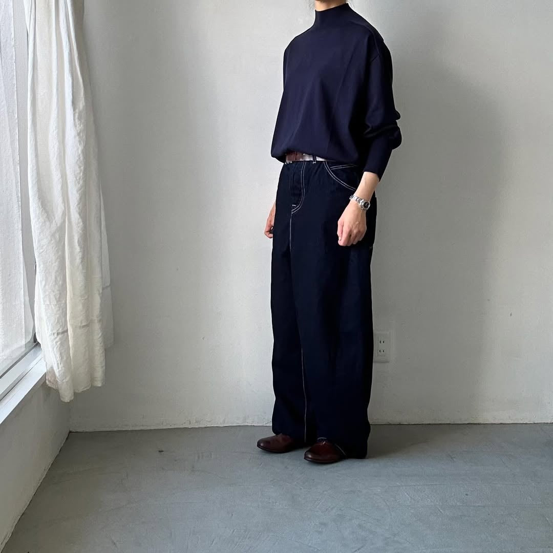 as it is.モックネックコットン長袖ニット