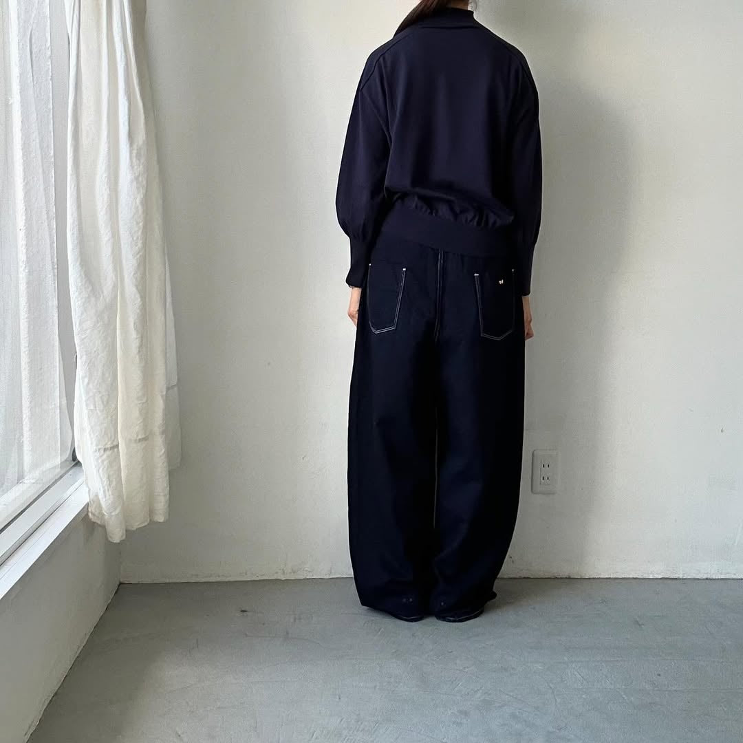 as it is.モックネックコットン長袖ニット
