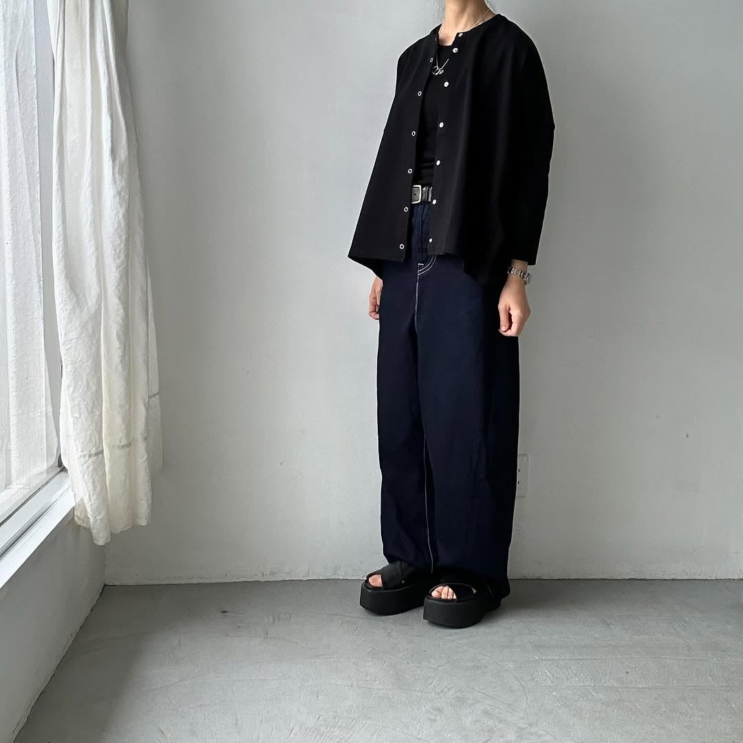 Linenya スナップボタンカーディガン
