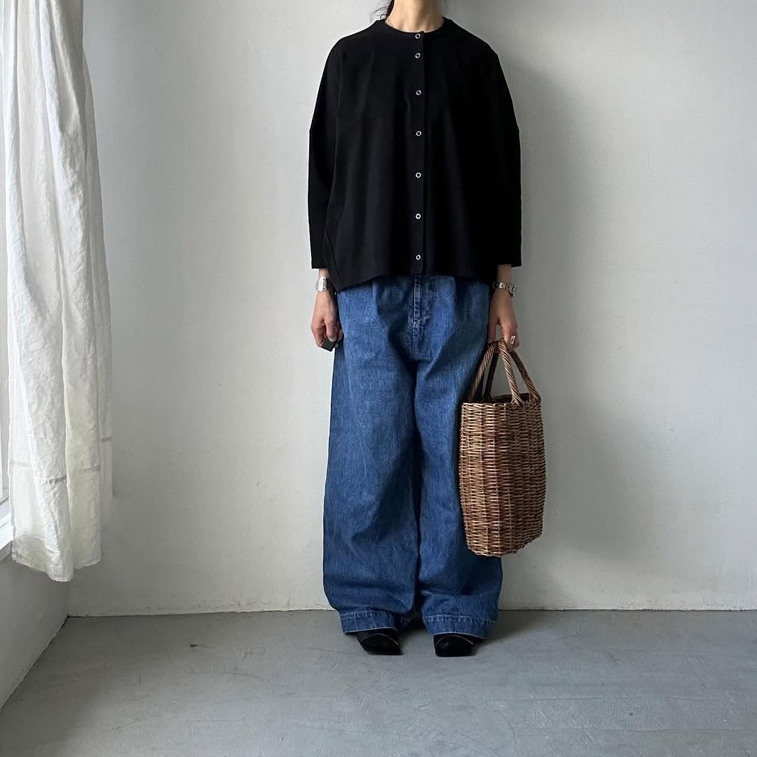 Linenya スナップボタンカーディガン