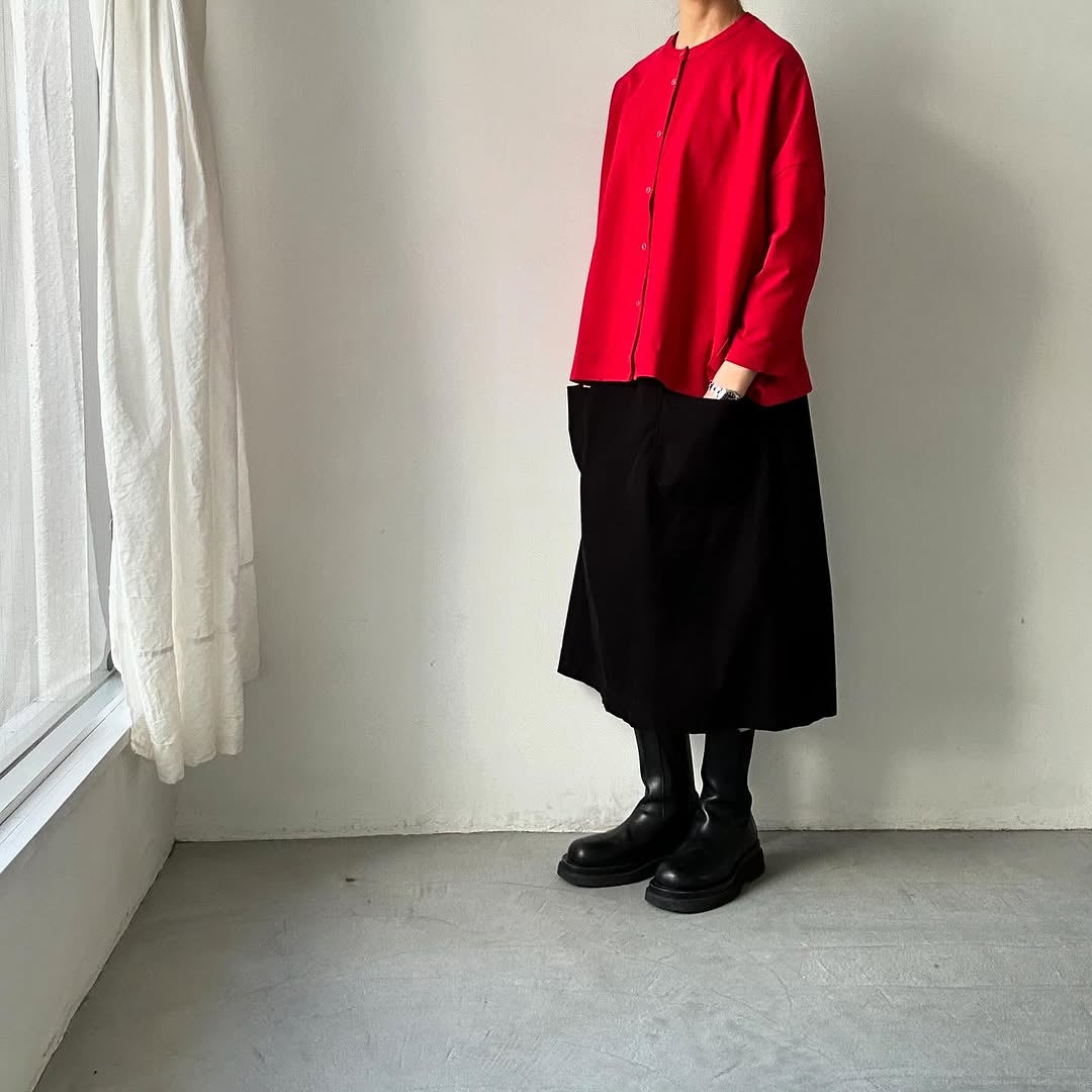 Linenya スナップボタンカーディガン