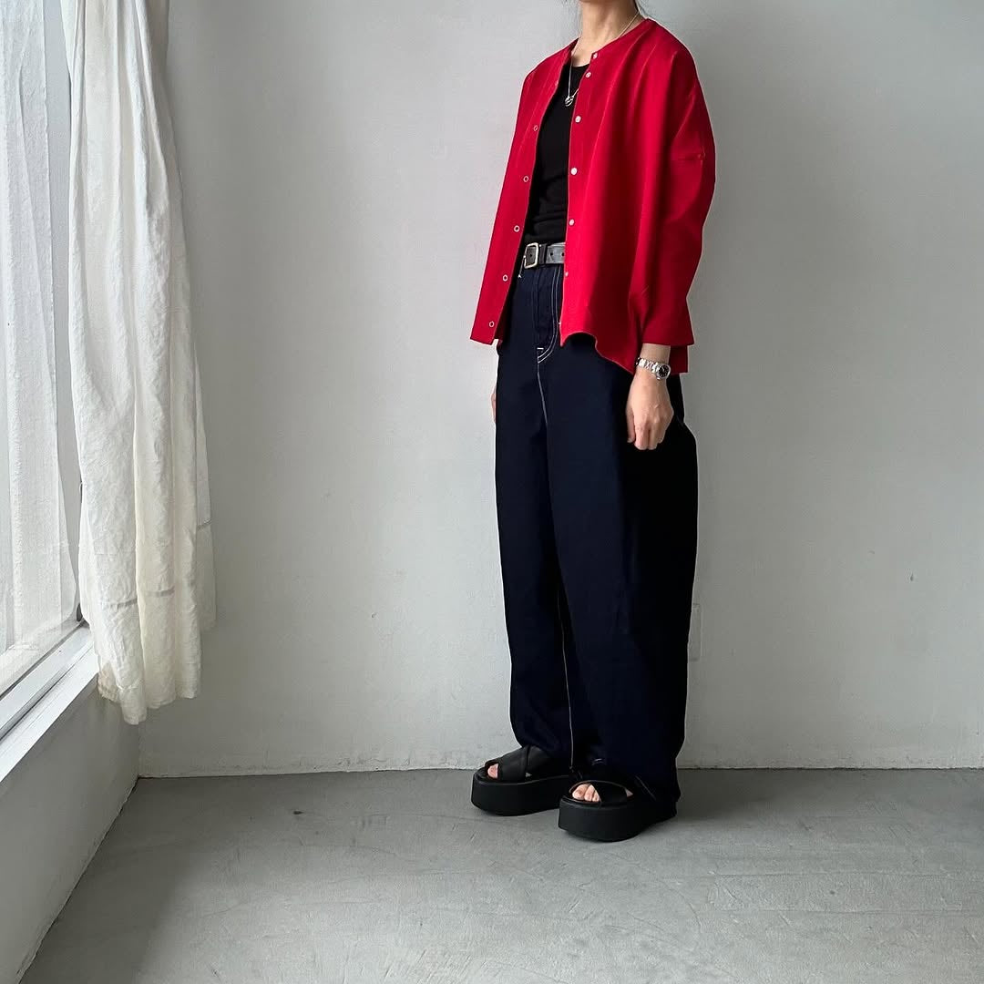 Linenya スナップボタンカーディガン