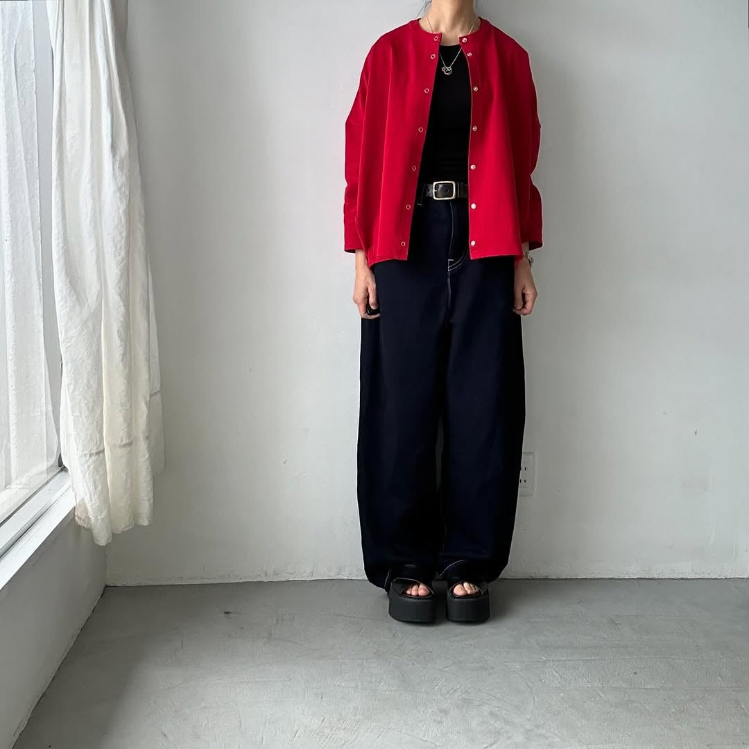 Linenya スナップボタンカーディガン