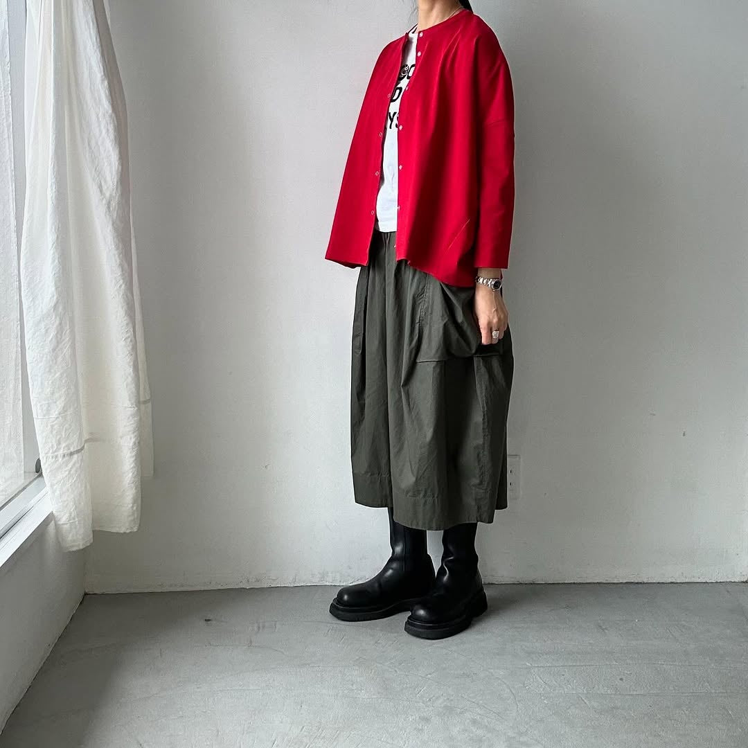 Linenya スナップボタンカーディガン