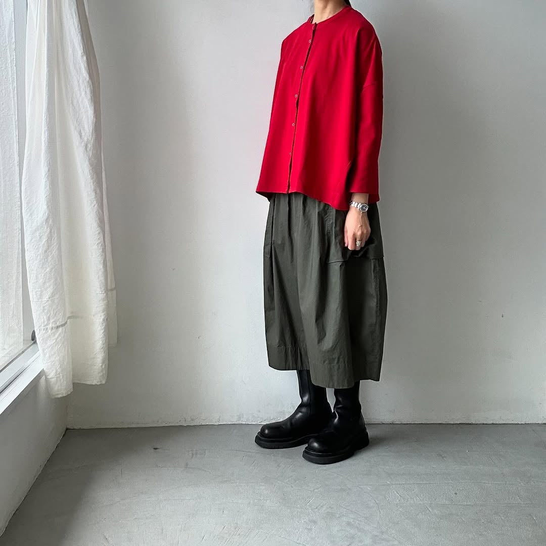 Linenya スナップボタンカーディガン