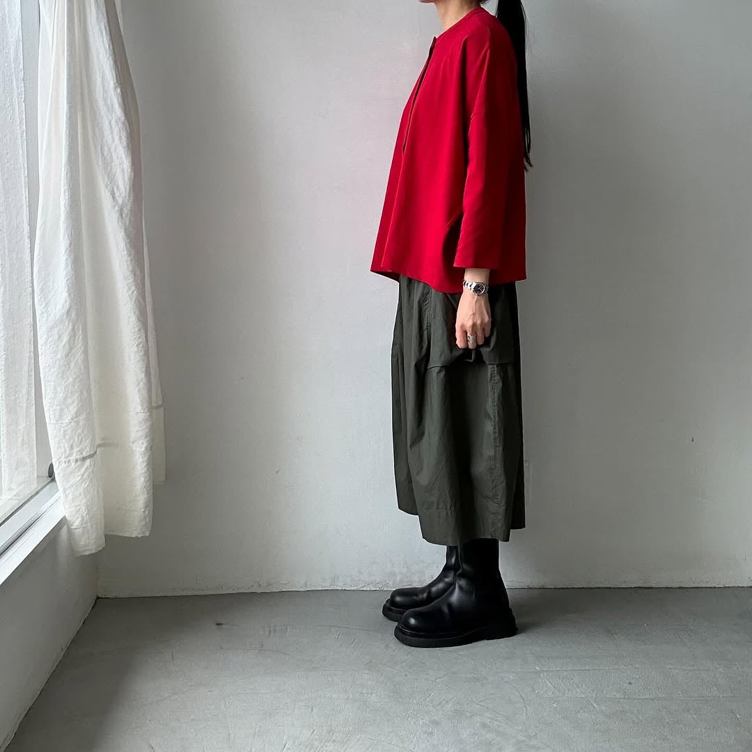 Linenya スナップボタンカーディガン
