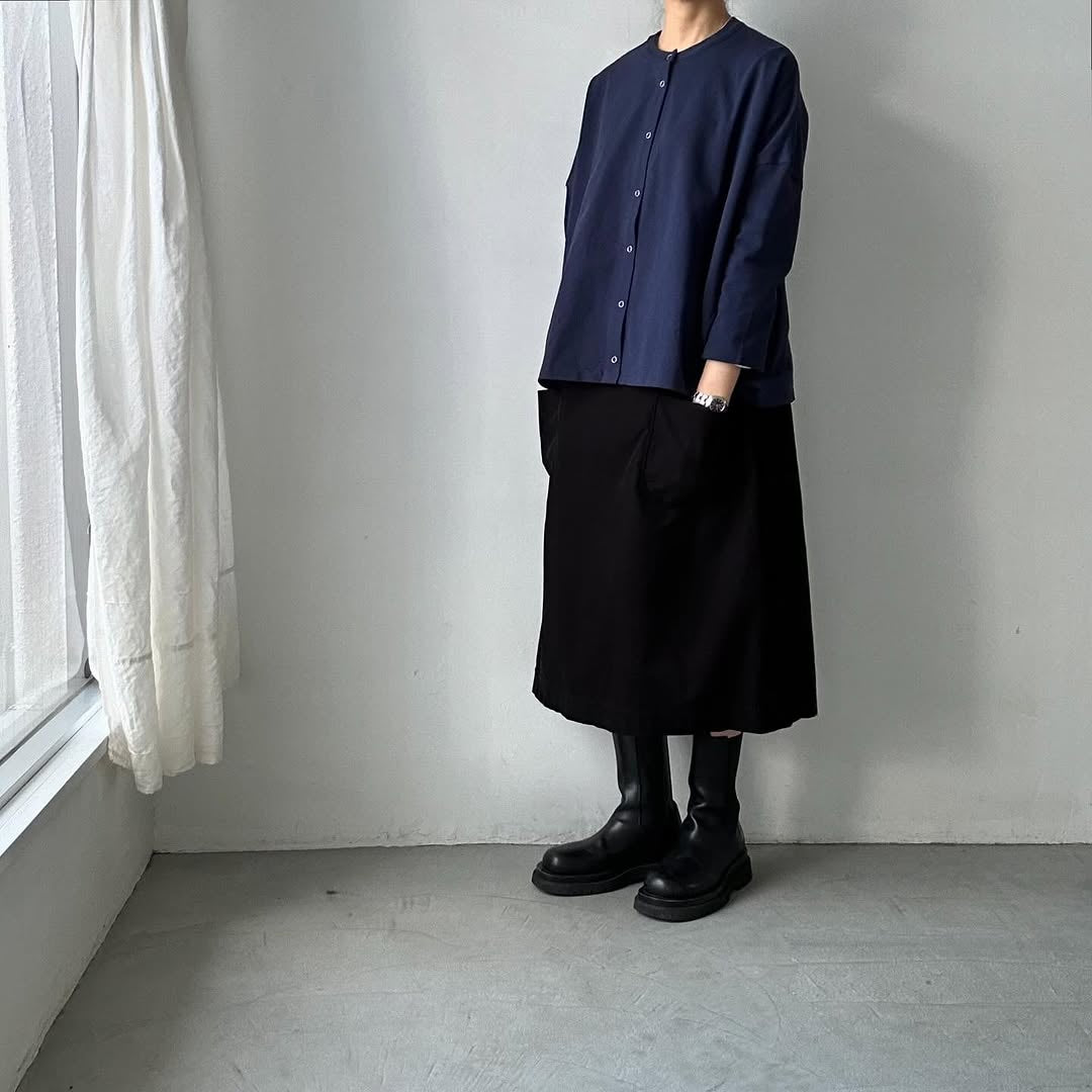 Linenya スナップボタンカーディガン