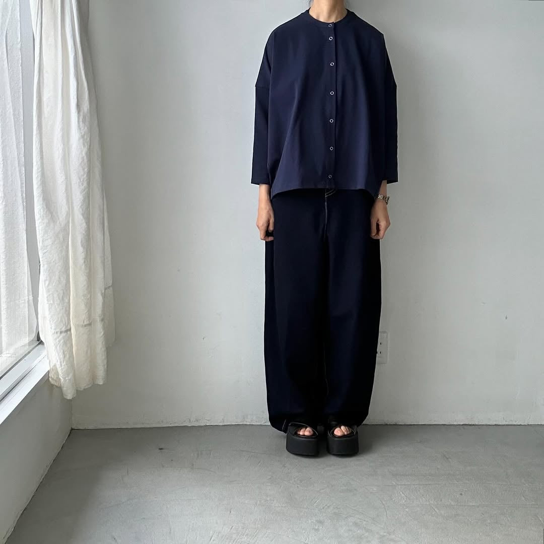 Linenya スナップボタンカーディガン