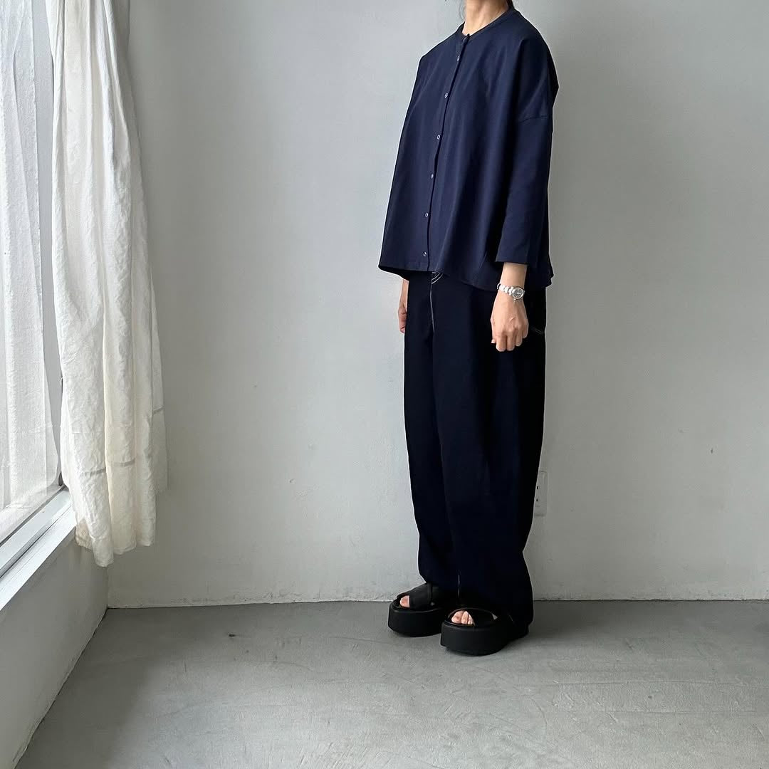 Linenya スナップボタンカーディガン