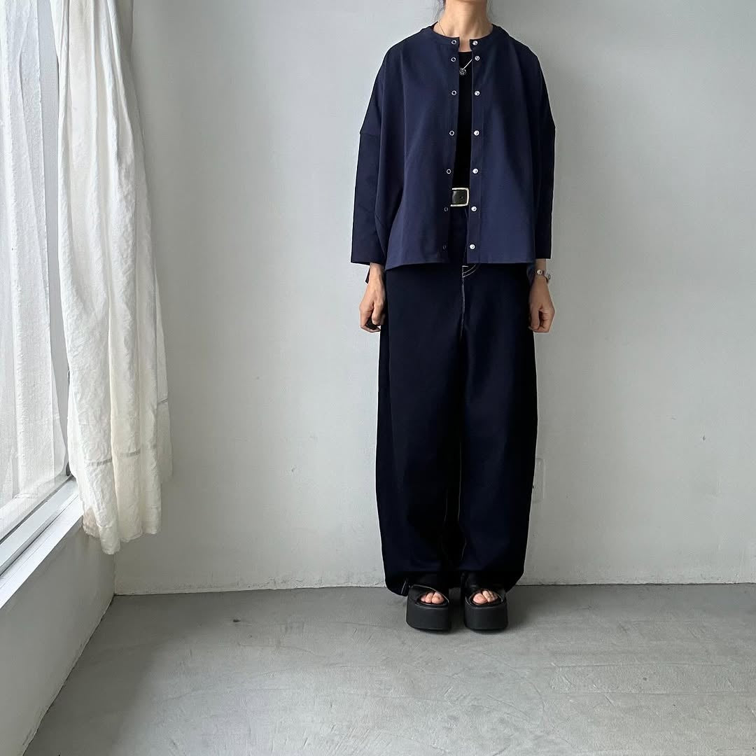 Linenya スナップボタンカーディガン