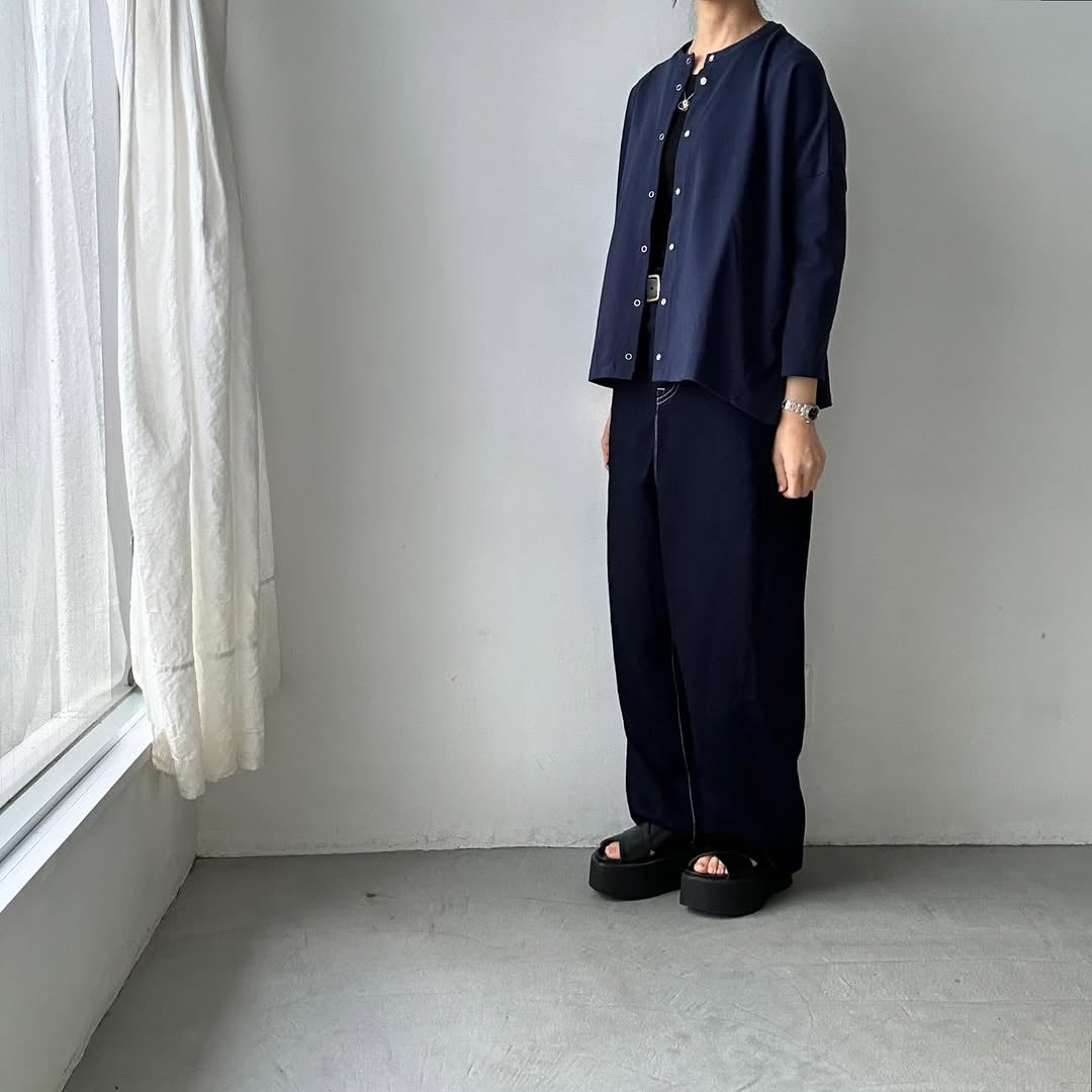 Linenya スナップボタンカーディガン
