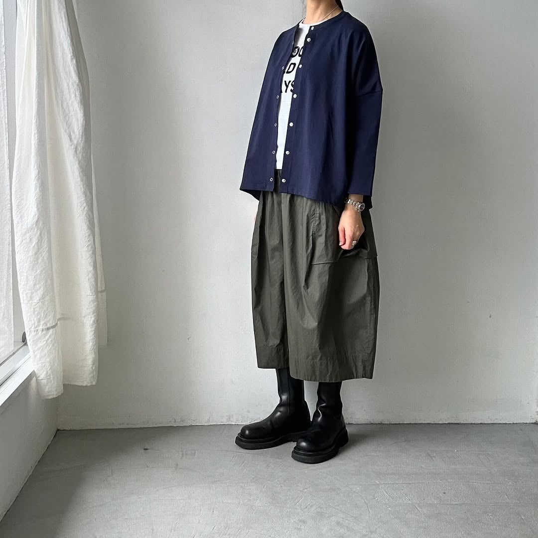 Linenya スナップボタンカーディガン