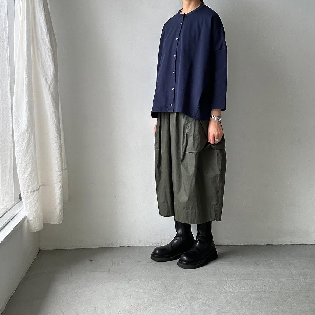 Linenya スナップボタンカーディガン