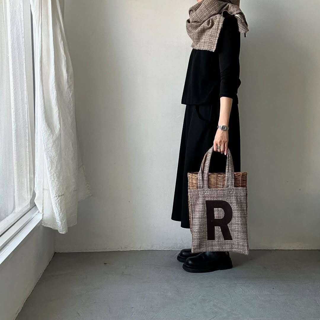 R&D.M.Co ウール ガンクラブチェックRトートバッグ